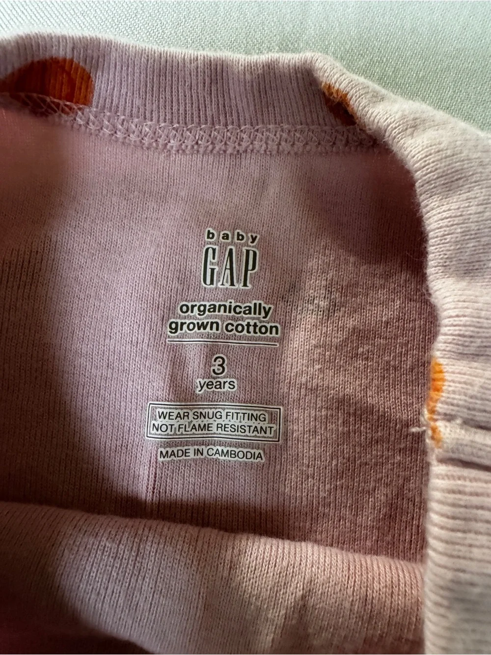 Gap kids   Pink Pumpkin-Print Pajama Set size 3T